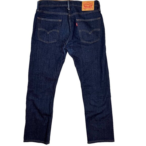 Levi's 513 Slim Straight Dark Blue Jeans Size W 32 x L 30 - Picture 7 of 7